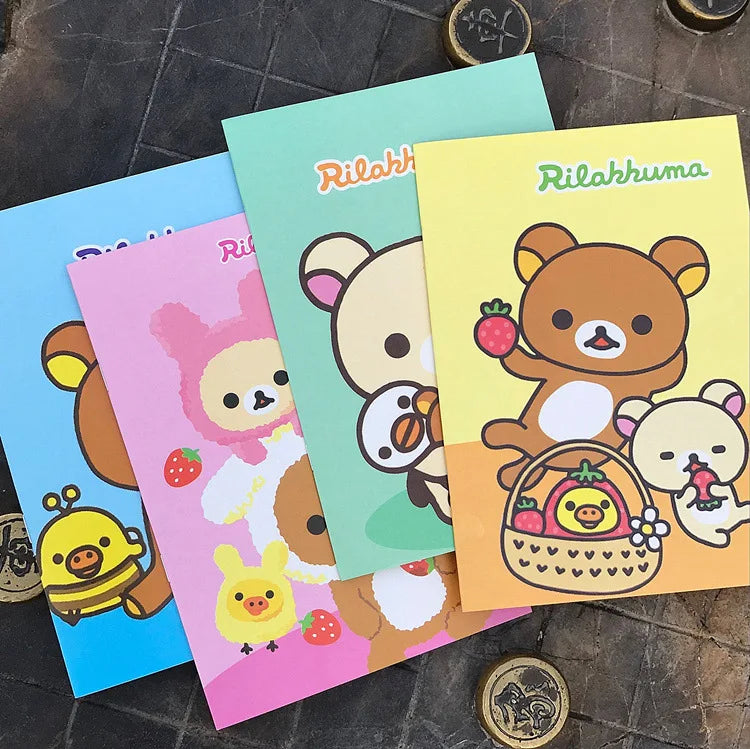 Rilakkuma A5 Notebook Kids Kawaii Relax Bear Journal Student Writing Note Notepad Planner School Office Supplies Children Gift