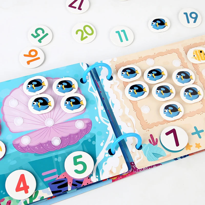 Montessori Reusable Sticker Book, Interactive Scene Learning Toy for Kids - DIY Storytelling Puzzles, Educational Activity