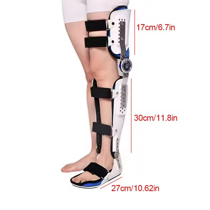 Adjustable Height Knee Brace Knee Ankle Foot Orthosis Brace Thigh Knee Joint Foot Ligament Injury Protector Support Fixator