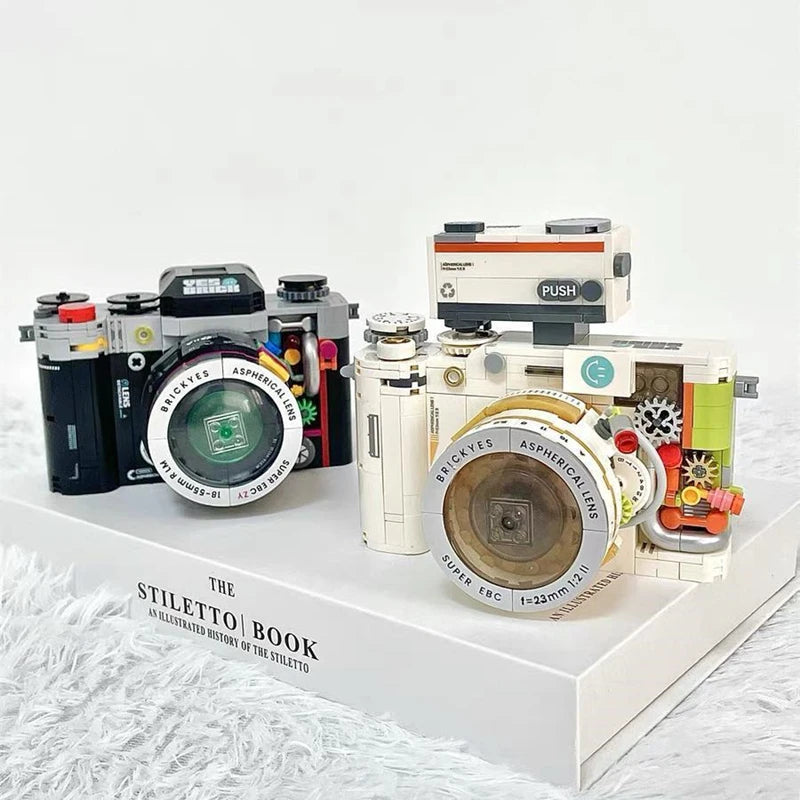 Creative Building Blocks Mechanical Universe Retro Camera Assembled Handmade Toys Model Ornaments DIY Educational Leisure Toys