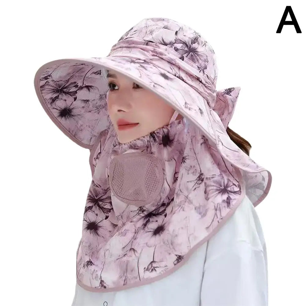 2025 New Wide Brim Sun Hat Face & Cooling Gel Band For Outdoor Wide Brim UV Protection Mesh Sunscreen Hat
