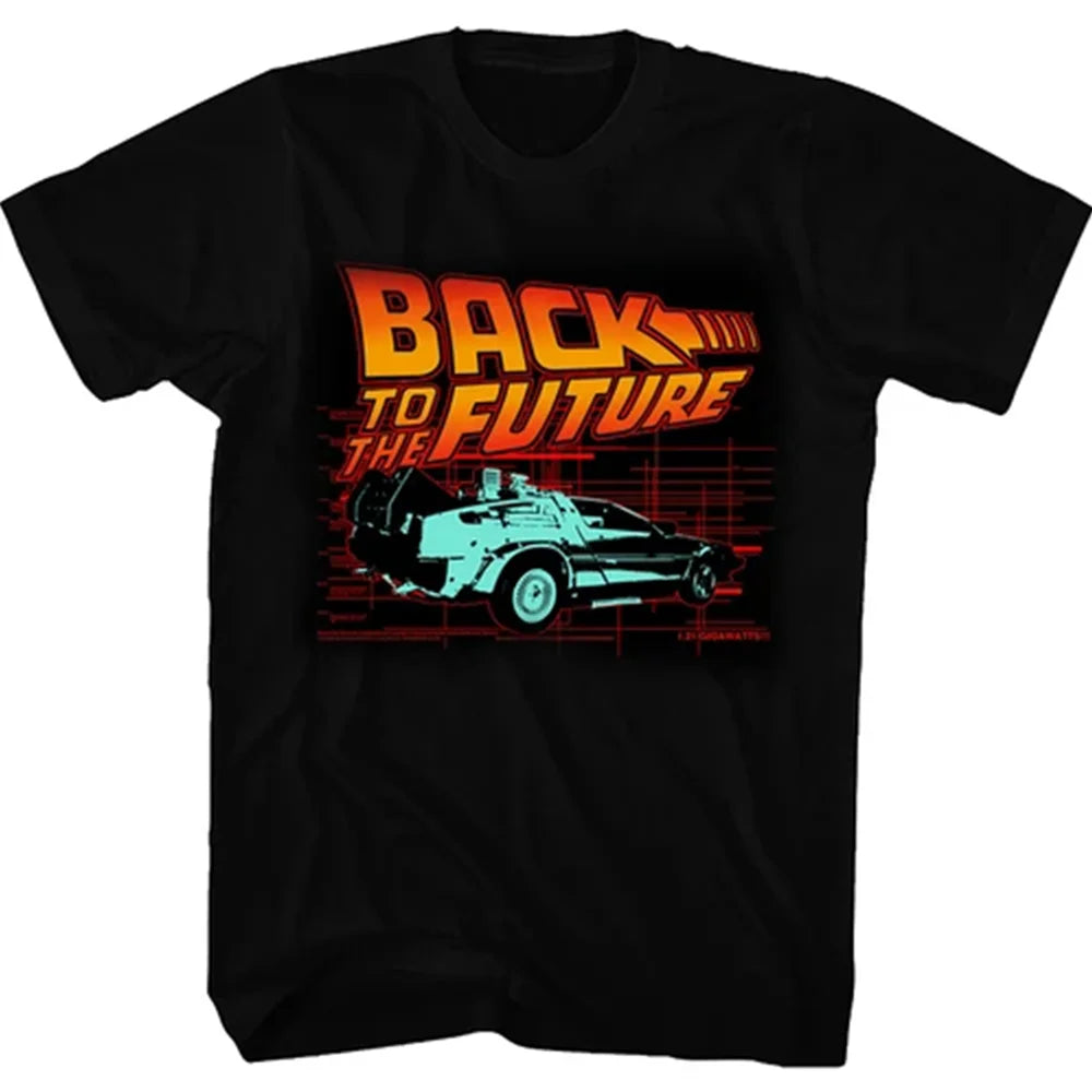 Back To The Future Vintage Car GRAPHIC T Shirt for Men Camiseta Summer Short Sleeve T Shirts Back To Future Tee Tops Streetwear