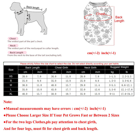 Pumpkin & Bat Print Dog Sweatshirt – Lightweight Halloween Pet Outfit, XS–XL
