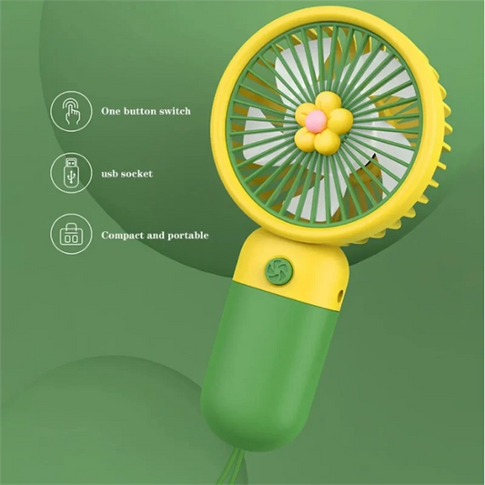 Small fan USB charging with lanyard, small cooling fan desktop cooling fan, summer outdoor personal
