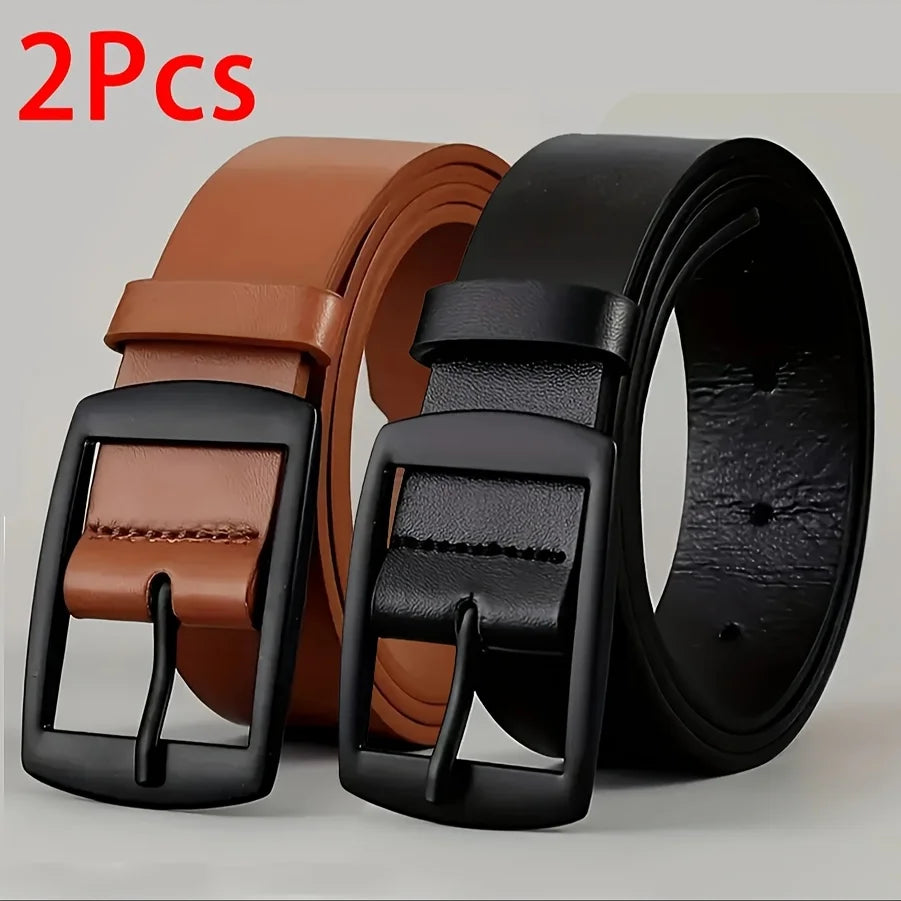 Fashion Luxury Belt for Men PU Leather Belt Metal Pin Buckle High Quality Brand Designer Waist Strap Belt For Jeans Women's Belt