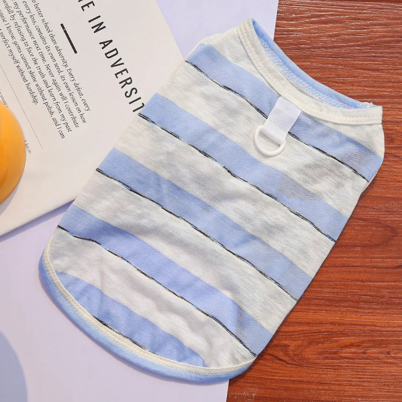 Summer Cooling Vest Thin Pet Dog Clothes Breathable Mesh Dog T Shirt Chihuahua Bichon Dog Clothing Cat Vests Puppy Undershirts
