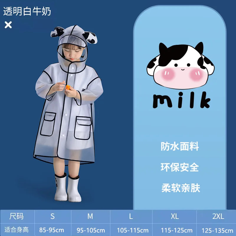 Children Raincoat, Cartoon Waterproof Kids Rain Suit , Girls Boys Bicycle Rainwear ,S-XXL