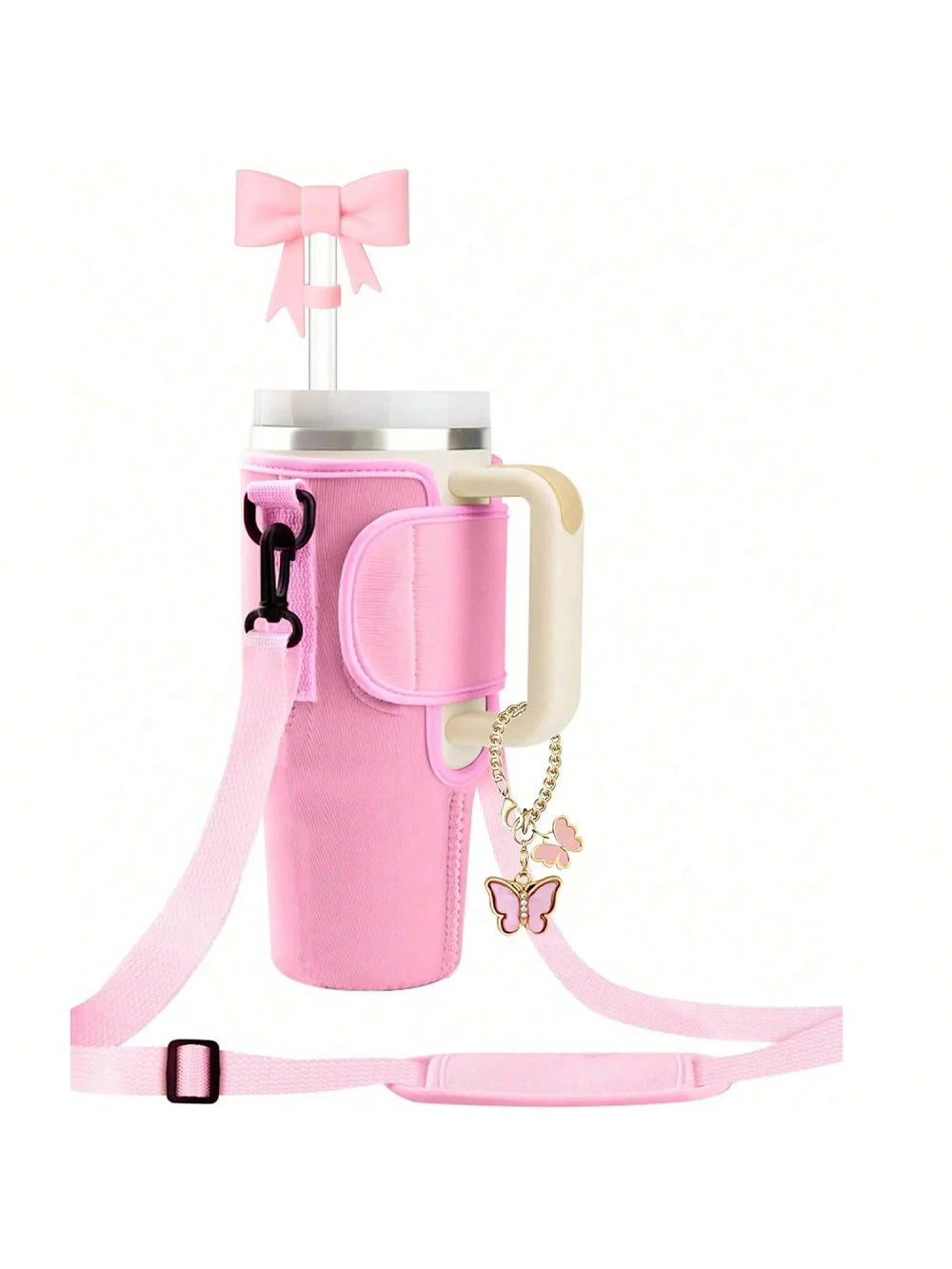 1PC Water Bottle Carrier Bag for Large Capacity Tumbler Cup with Handle Water Bottle Cup Sleeve with Adjustable Shoulder Strap