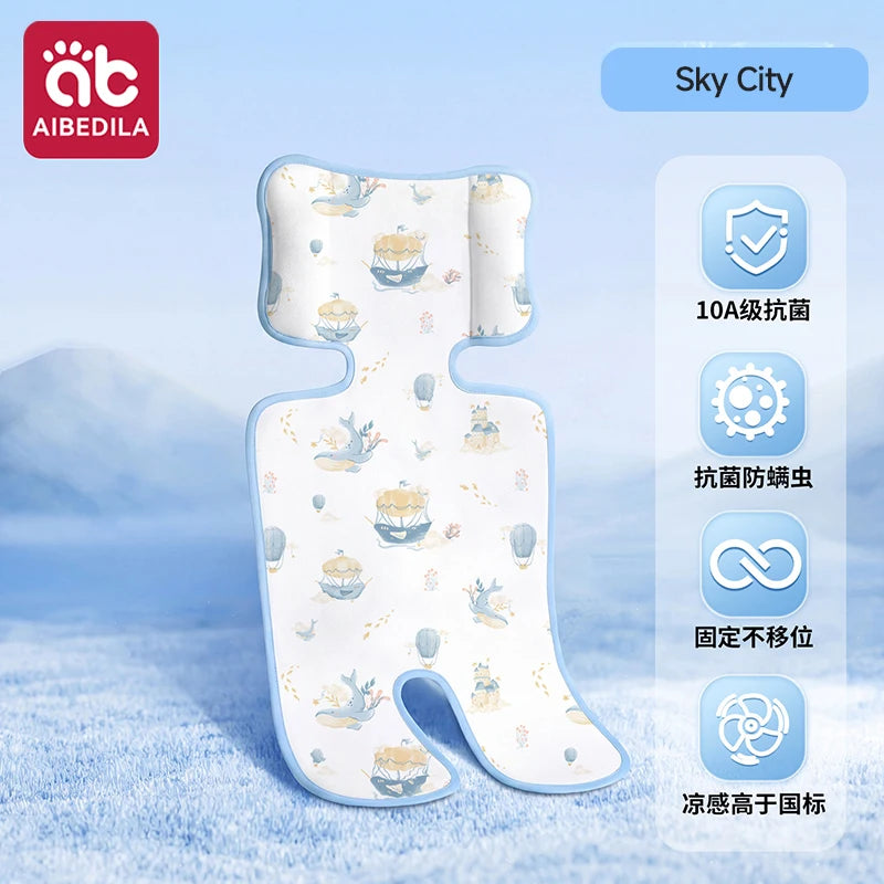 AIBEDILA Baby Stroller Cooling Pad Ice Silk Summer Seat Liner Mat Universal for Car Seat Stroller High Chair