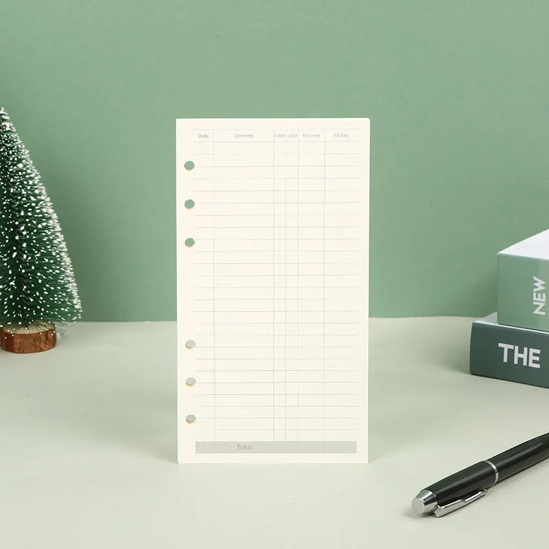 A5 A6 A7 Loose Leaf Notebook Refill Spiral Binder Inner Page Weekly Monthly To Do Line Dot Grid Inside Paper Stationery