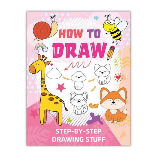 Kids Cartoon Animal Sketch Book: Fun Doodle & Color Early Learning Educational Drawing Book for Students