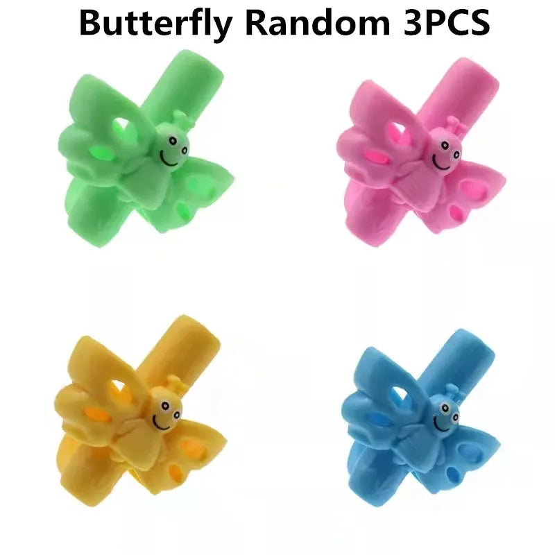 1/3pcs Children Writing Pencil Pan Holder Kids Learning Practise Silicone Pen Aid Grip Posture Correction Device for Students