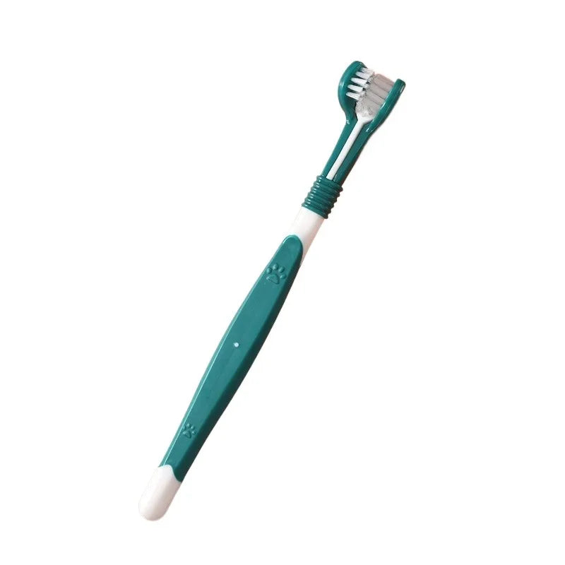 3-Sided Pet Toothbrush Dog Plastic Toothbrush Removing Bad Breath Tartar Cleaning Mouth Pet Dental Care Cat Cleaning Mouth