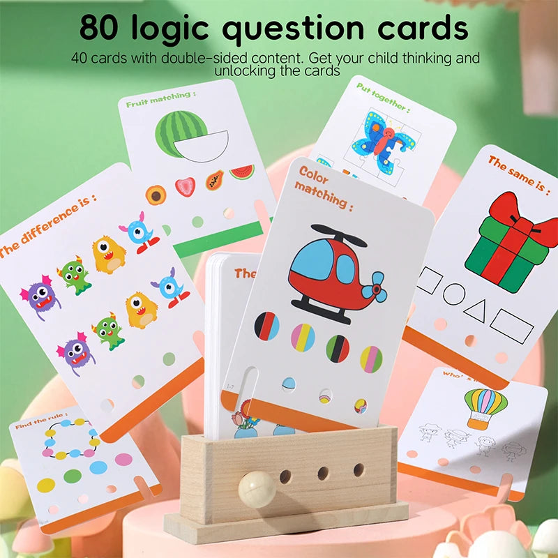 Logic Puzzle Game Educational Toy Set for Kids Logic Unlocking Game Alphabet Learning Activities Preschool Skills Development