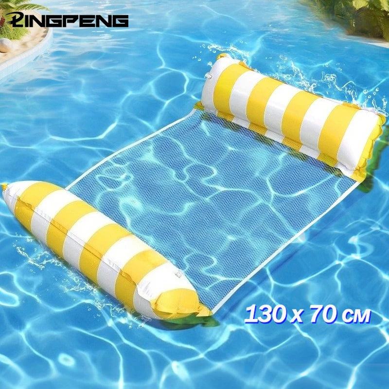 Foldable Water Inflatable Hammock, Sofa, Floating Bed, Summer Backrest, Floating Drainage, Lounge Chair, Swimming Pool Party