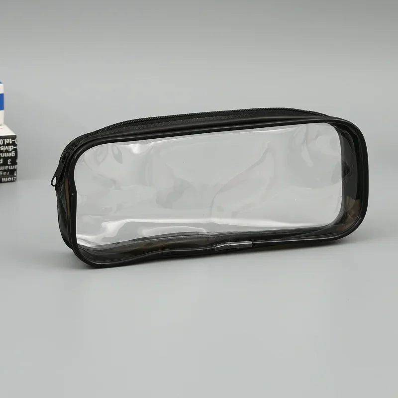 Transparent Pencil Case Zipper Simple style Pen Pouch Large Capacity Pen Bag for Students School&Office Stationary Supplies