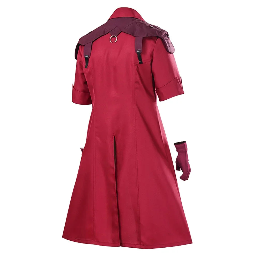 DMC 5 Dante Cosplay Jacket Coat Gloves Men Costume Disguise for Adult Man Coat Fantasy Roleplay Outfits Halloween Carnival Suit