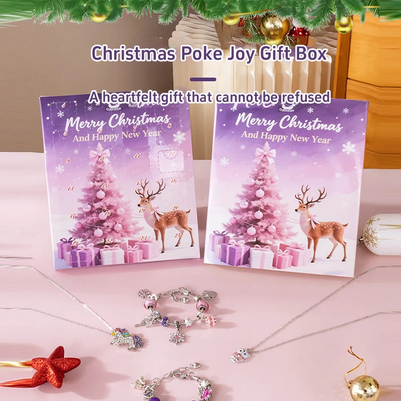 Crystal Bracelet DIY Advent Calendar – Christmas Jewelry Blind Box Set