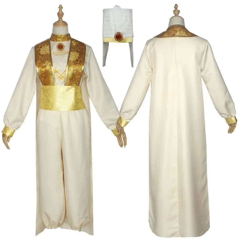 Prince Costume with Feather Hat – Top & Pants Set for Men & Boys, XS–XXL and 110–150 cm