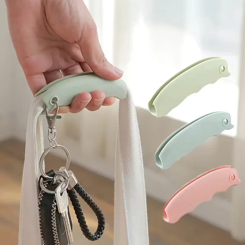 [3pcs Silicone Bag Carrier] 3pcs Anti-Slip Silicone Shopping Bag Carrier | Foldable & Detachable Handles for Grocery Bags