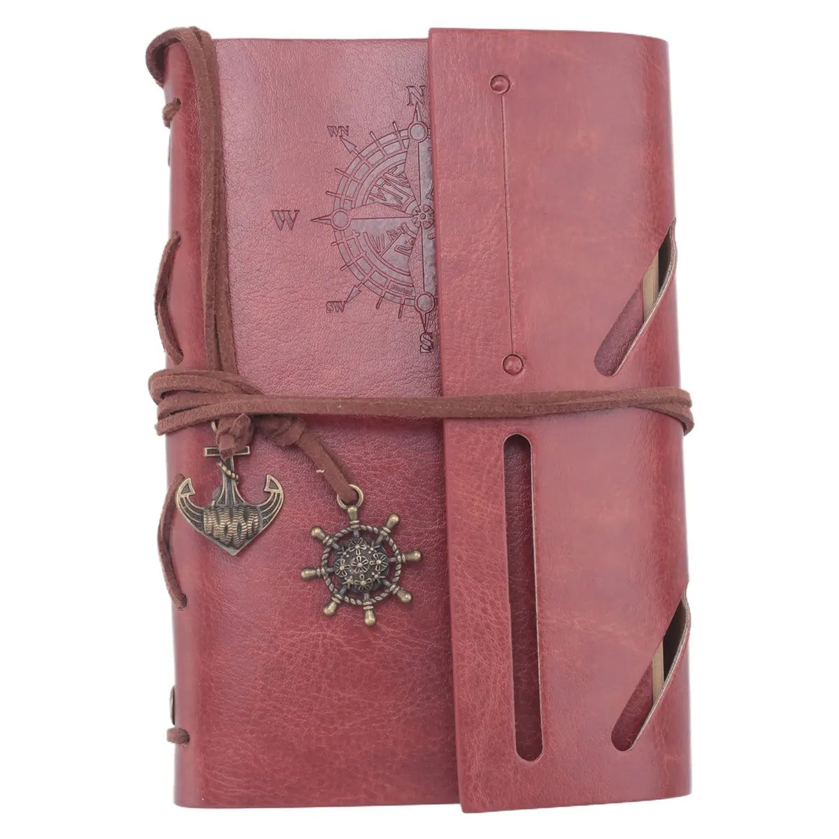 AT54 Retro Personality Journal Notepads Ring Binder Diary Notebook Light brown S
