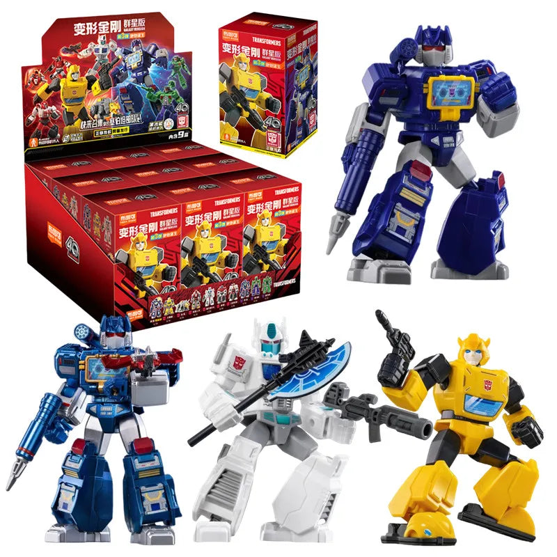1/9Pcs Transformers Building Blocks Robot Kid Splicing toys Soundwave Bumblebee Ultra Magnus Sideswipe Action Figures