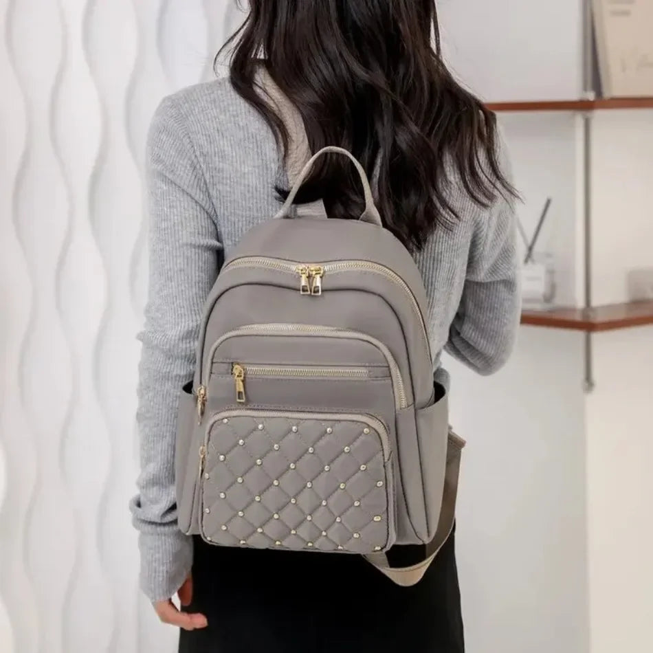 Travel backpack, double-shoulder bag, fashionable travel schoolbag, women's large-capacity multi-purpose bag