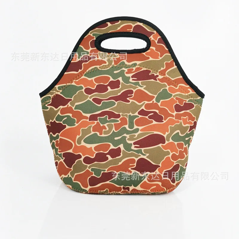 Neoprene Portable Lunch Bag Thermal Insulated Bento Box Tote Cooler Pouch Dinner Container Picnic Kid School Food Storage Bags