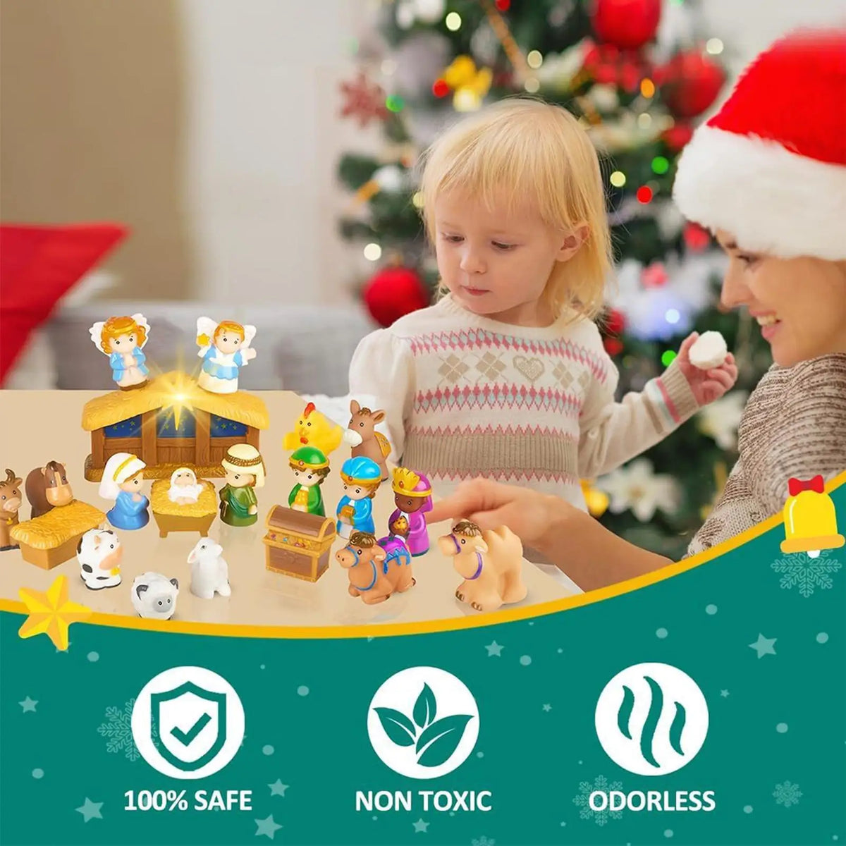 Nativity Scene Toy Advent Calendar – Christmas Countdown for Kids