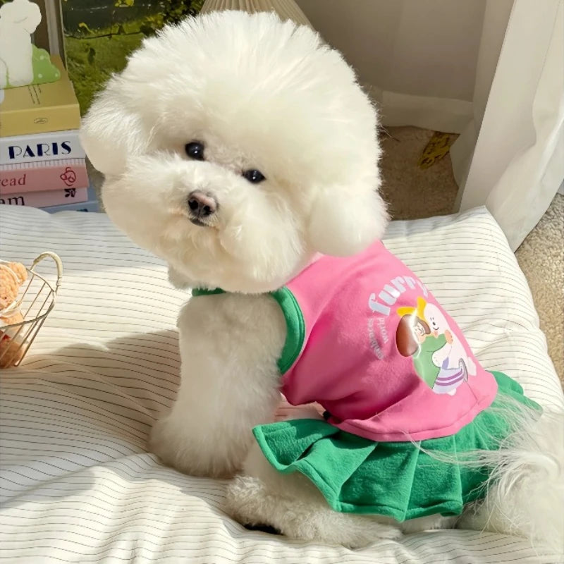 Summer Pet Dog Cooling Slip Dress Vest For Small Dog Cat Breathable Pet Clothes Puppy Clothing Chihuahua Summer Princess Skirt