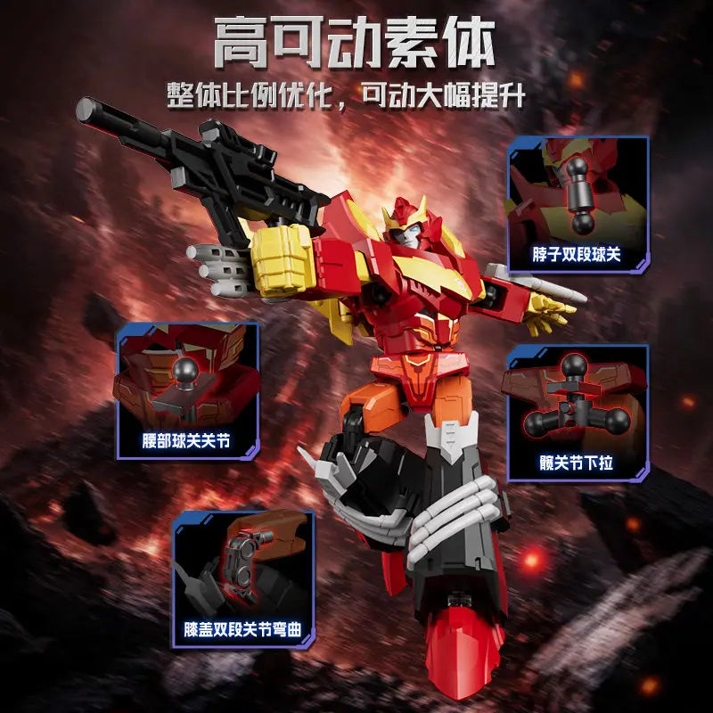 Blokees Transformers GV11-9PCS Rodimus Prime Unicron Head Blitzwing Metroplex Animation Movies Action Figure Collection Gifts