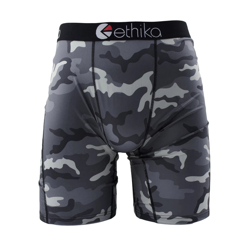 ETHIKA Underwear 1Pcs Men Sexy Printed Boxershorts Breathable Mens Trunks Plus Size S-3XL Man Swimming Underpants Men's Panties