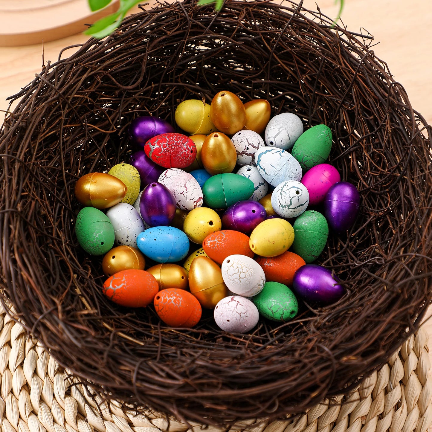Sunpao 60pcs Magic Dinosaur Eggs Hatching in Water Growing Dinosaur Egg Animal Breeding Educational Toys for Children Kids Gifts