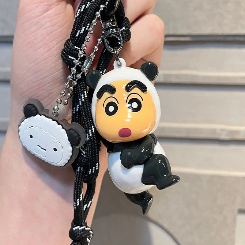Kawaii Anime Crayon Shin-Chan Keychain Lovely Cartoon Car Key Ring Backpack Pendant Schoolbag Kids Charm Gifts for Friends