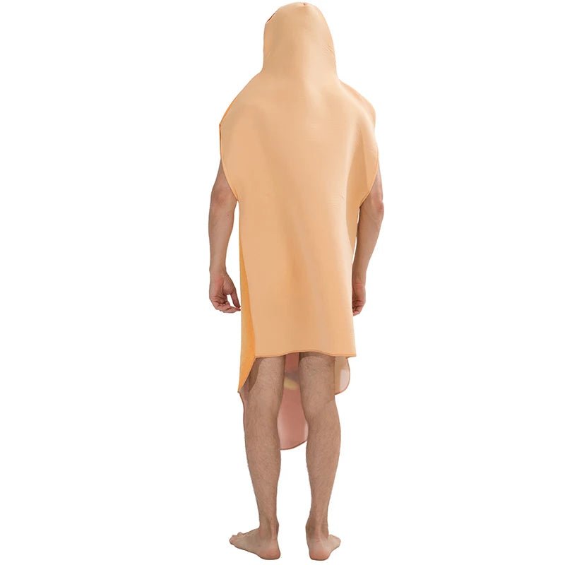Adult Kids Funny 3D Print Food Sausage Hot Dog Costumes Halloween Men Women Family One-Piece Costume Carnival Food Costume