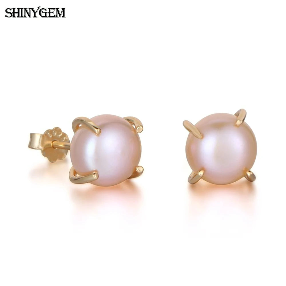 Exquisite Fashion S925 Silver Talon Freshwater Stud Shape Earrings Natural Pink Pearl For Women Girl Trendy Jewelry Gift
