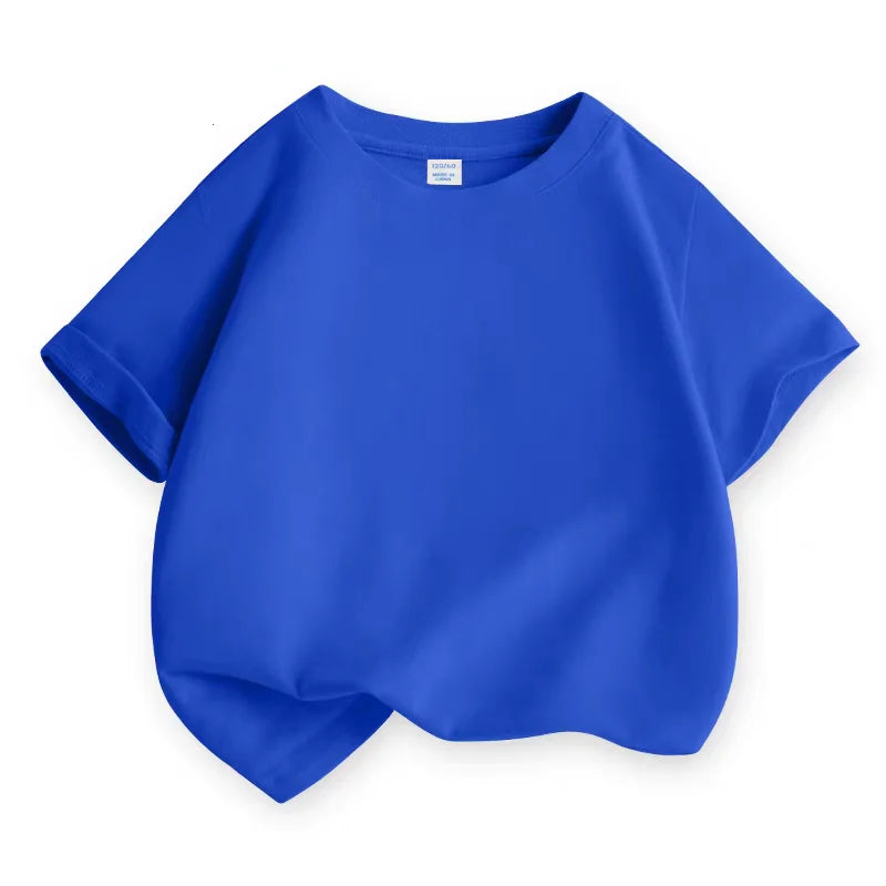 White Red Kids Boys TShirt Cotton Sport Fashion Summer Girls T Shirt Casual Short Sleeves Breathe Children’s Clothes 2-12 Years