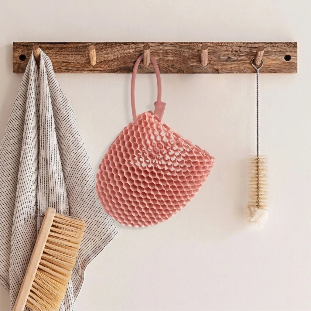 Honeycomb Exfoliating Shower Finger Caps Body Scrub Cleansing Bath Mitt Breathable Odorless Skin Care Tool Multi-Color