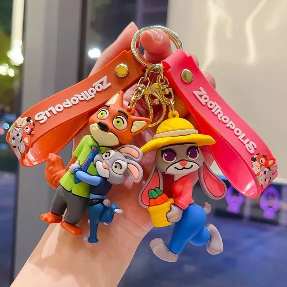 Zootopia Keychain Cartoon Judy Hanging Ornament Car Bag Accessories Wholesale Cute Animal Pendant Gift for Kids Party Favor