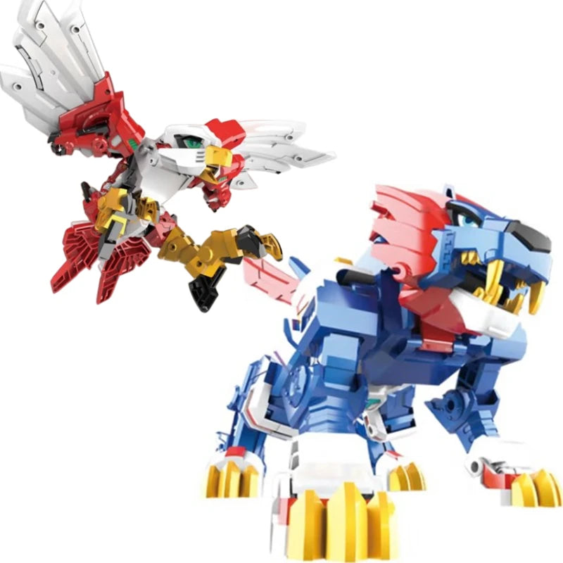 MiniForce X korean Anime Beast Transformation Robot Wild Lion War Ferocious Shark Mecha Deformation Action Figure Toys Kids Gift