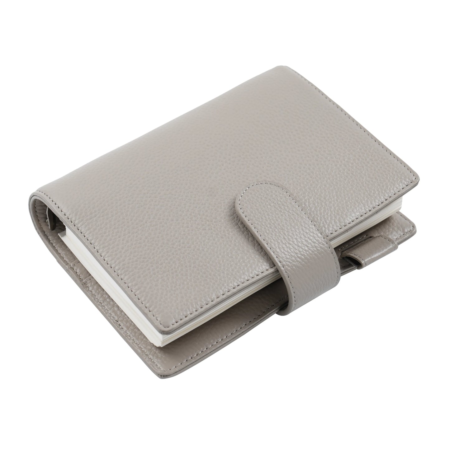 Moterm Personal Elite Rings Planner Without Back Pocket Pebbled Grain Leather Notebook Journal with 25mm Rings Organizer Cover