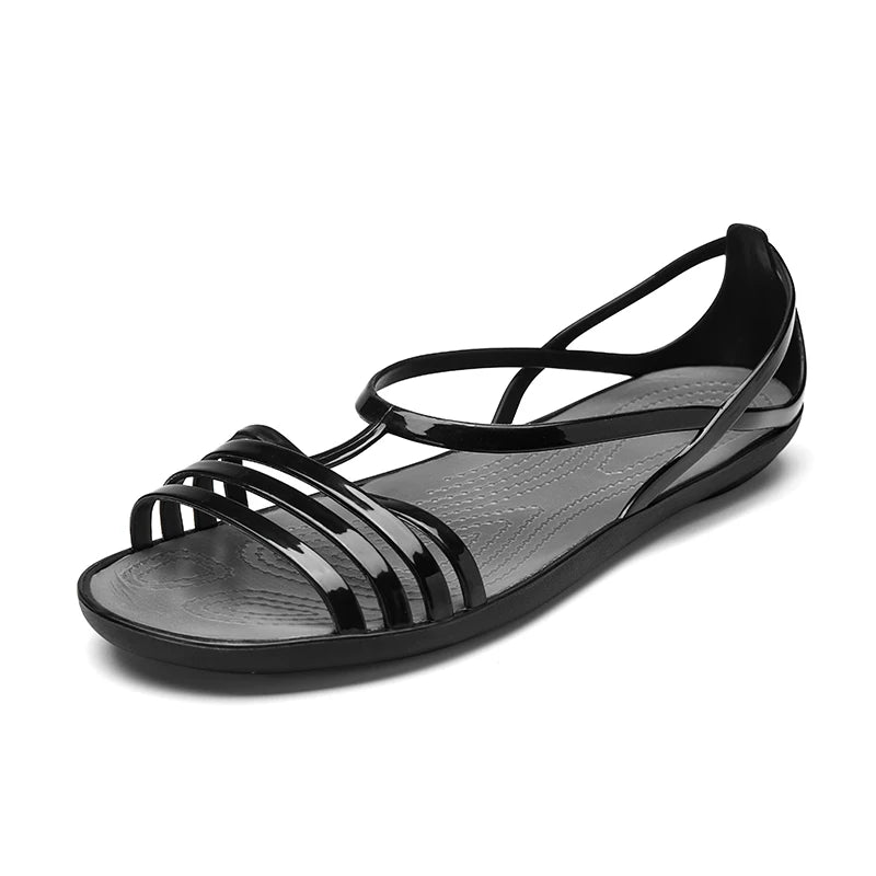 2022 Women Sandals Summer New EVA Casual Mixed Candy Colors Soft Slip on Beach Jelly Shoes Woman Flat Sandals Shoes for Women