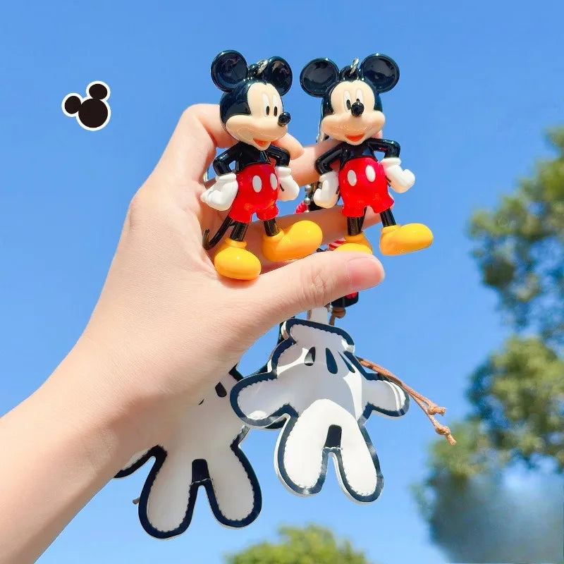 Genuine Disney Mickey Adorable Miu Glove Doll Charm Hot Sale Trendy Present Fashion Bag Decor Pendant  Kids School Bag Keychain