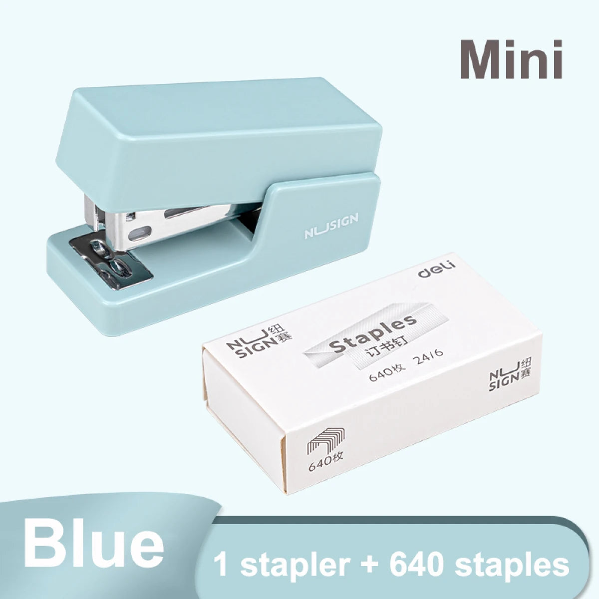 Mini Stapler Set Portable Color Paper Binding Machine Use 24/6 26/6 Staples Fashion Stationery Office Supplies