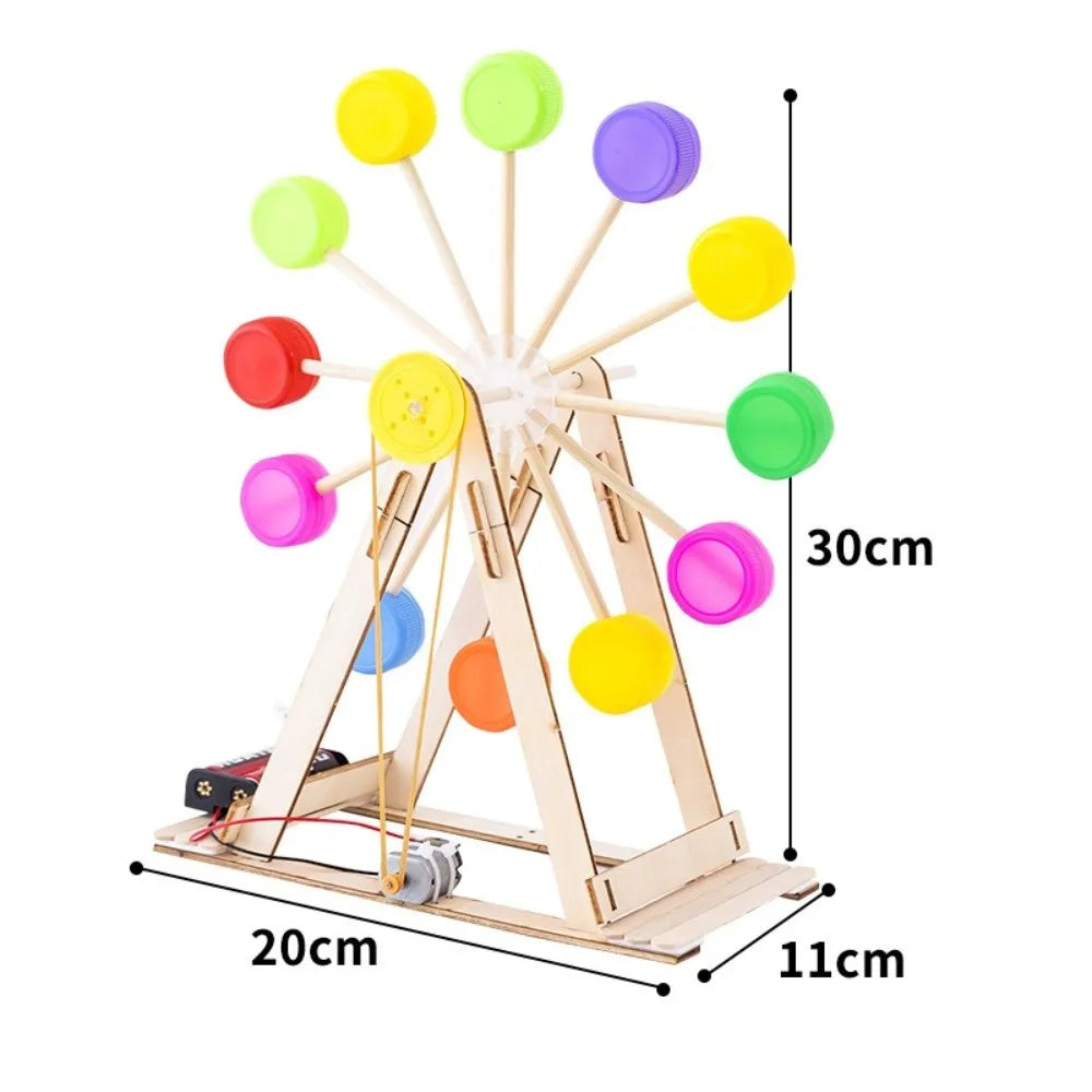 DIY Assembly Wooden Ferris Wheel Kit Handmade Craft Stem Learning Science Experiment Models Manual Assembly Home Schooling