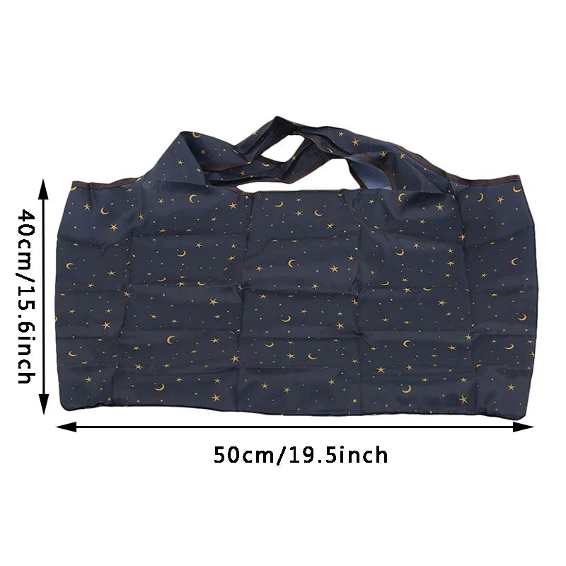 Thick Foldable Shopping Storage Bag Large Capacity Reusable Grocery Bag Eco Friendly Supermarket Waterproof Shoulder Bag
