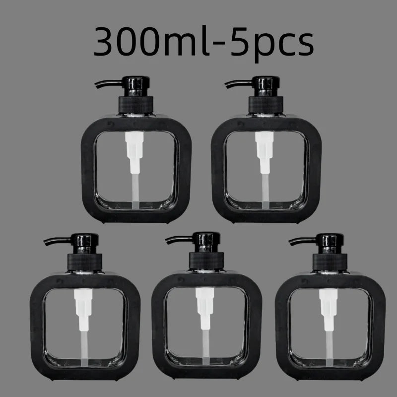 300/500ml Bathroom Soap Dispensers Refillable Lotion Shampoo Shower Gel Holder Portable Travel Dispenser Empty Bath Pump Bottle