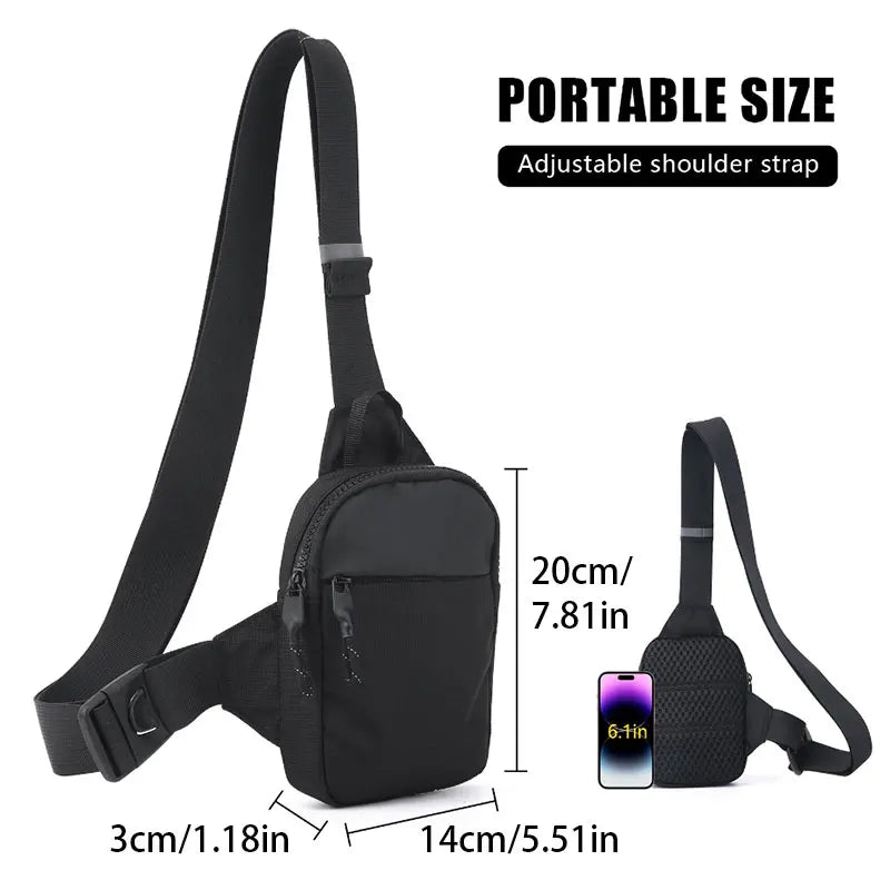New Sports Chest Bag Men's Small Size Backpack Women Messenger Bag Mobile Phone Waist Bag Mini Fashion Satchel