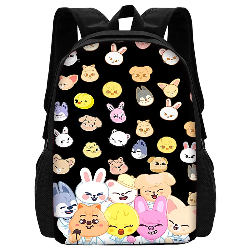 Child School S-Skzoo-o k-Kpop Stray Kids Backpack With Shoulder Bag Pencil Bags School Bags for Boys Girls Best Gift