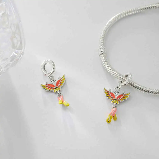New Charms Hot Holiday Original Phoenix Pendant S925 Sterling Silver Bead Fit Bracelets Diy For Women Fine Jewelry Love Gift